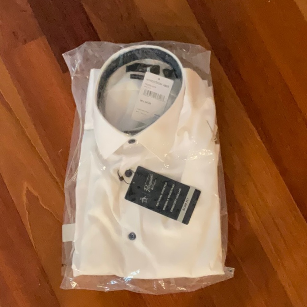 NWT Original Penguin Men’s dress shirt 16 1/2 X 34-35 slim fit